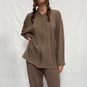Chico's 90's Y2K coffee brown leisure tracksuit